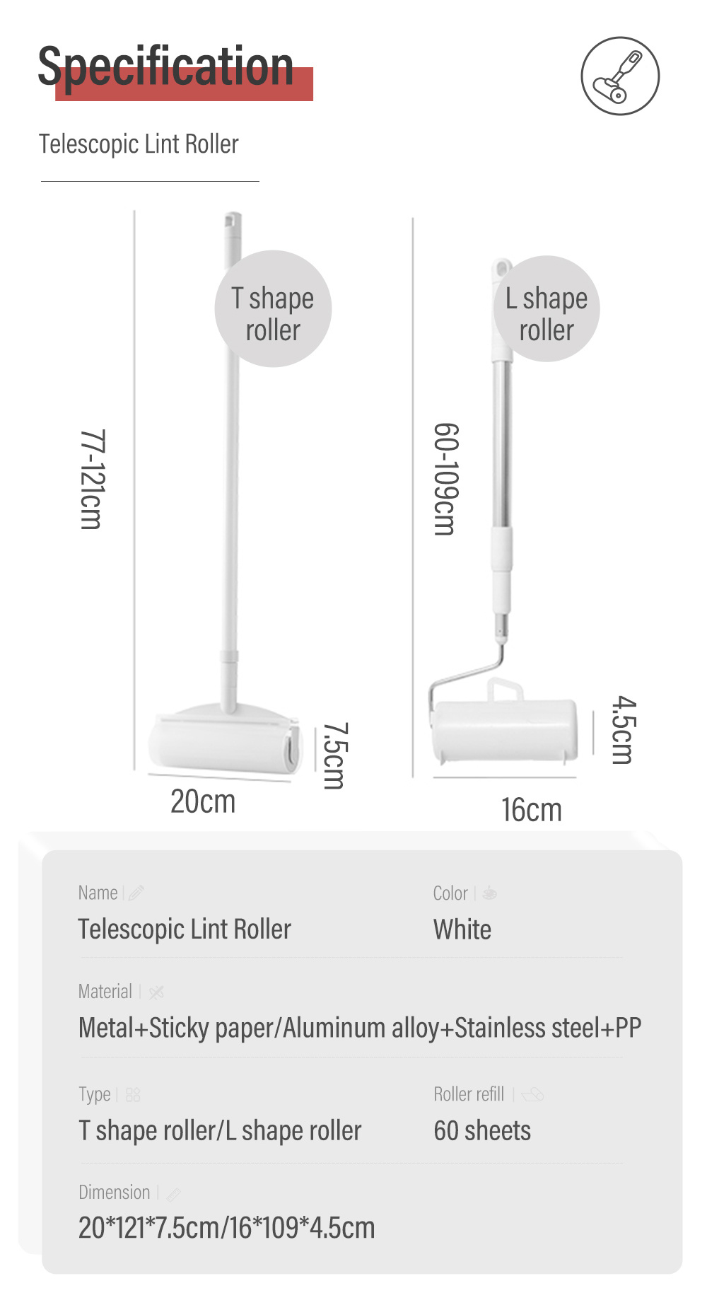 High-end Telescopic Lint Roller-8